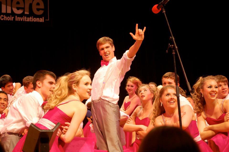 David Maize strikes the closing pose of Long Train Runnin, for which he won Best Male Soloist. Photo by Beth Hollar Gier.