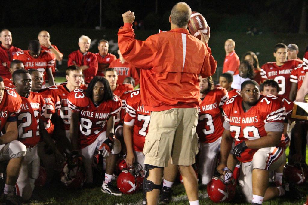 Dan Sabers talks to his team after their victory over Iowa City West. Photo by Kierra Zapf