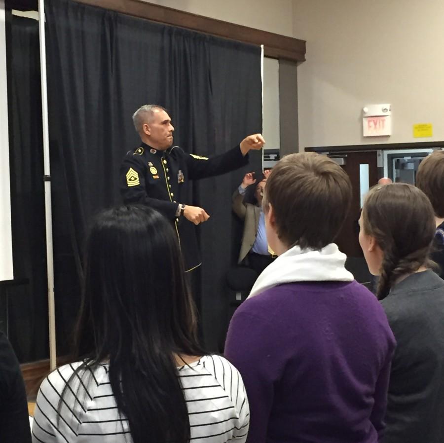 Sergeant Major William Gabbard runs the Master Class.