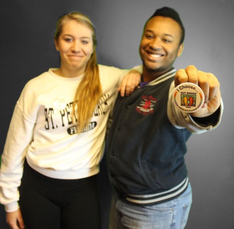 Gracie Steve '15 and BJ Sullivan '15 support the cause not to use the R-word.