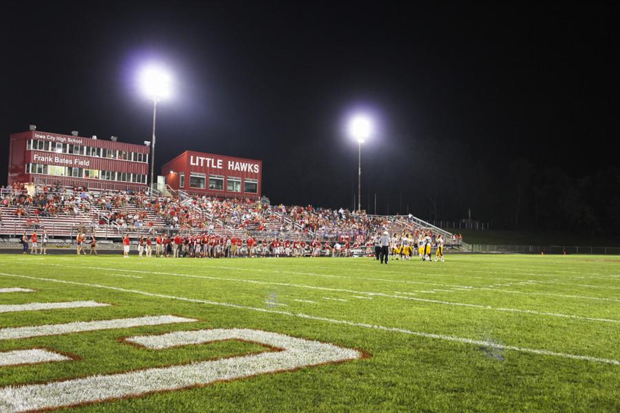 Bates Field during the game.
