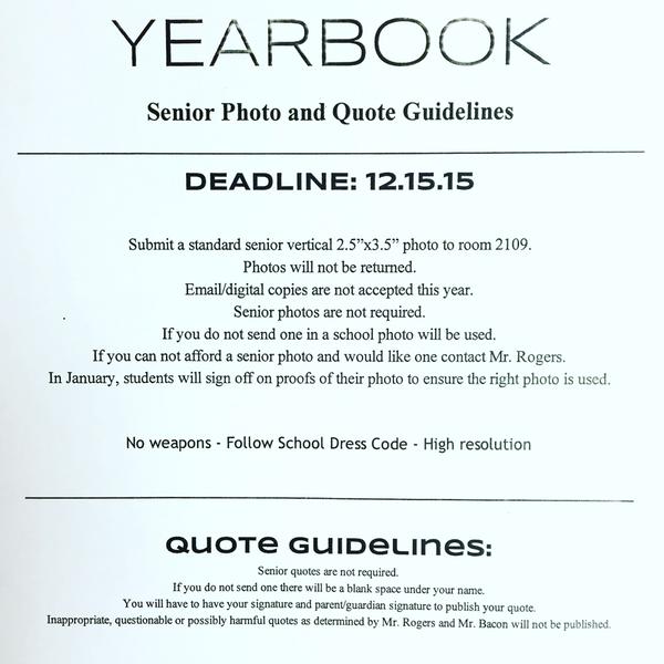 Senior Photo Guidelines