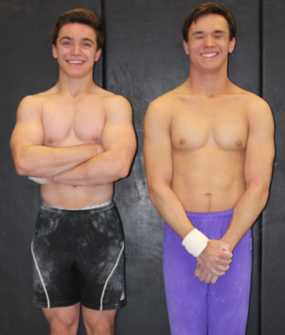 (left to right) Max and Sam Piper pose at their gym