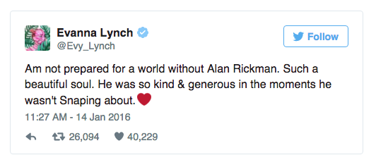 Students and Twitter Mourn Actor Alan Rickmans Death