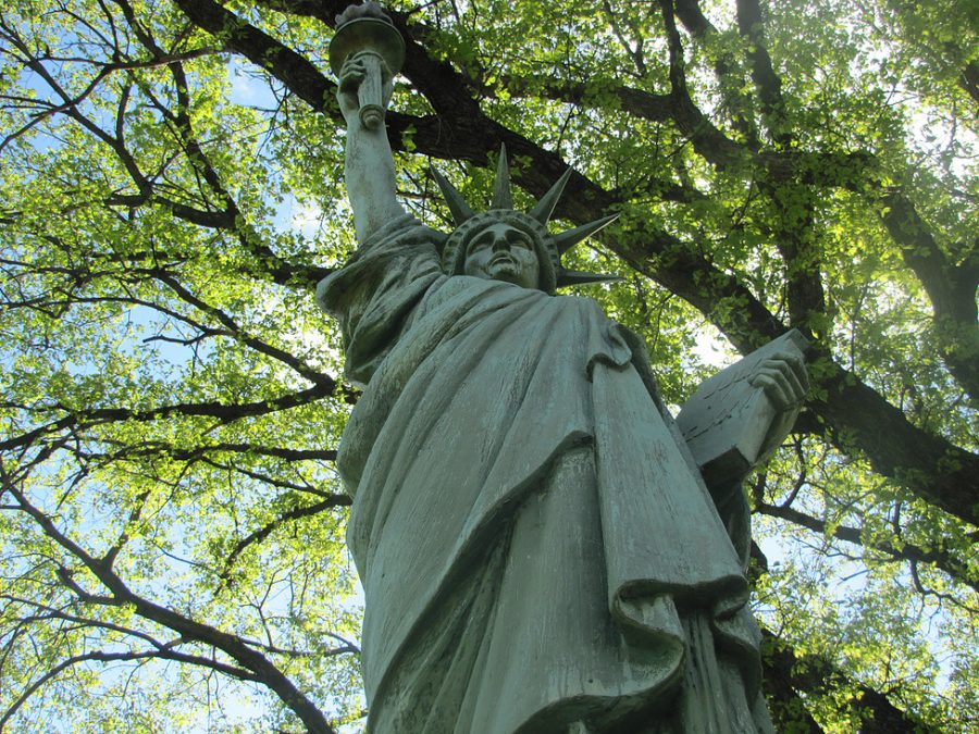 City Highs Statue of Liberty stands tall on the edge of campus
