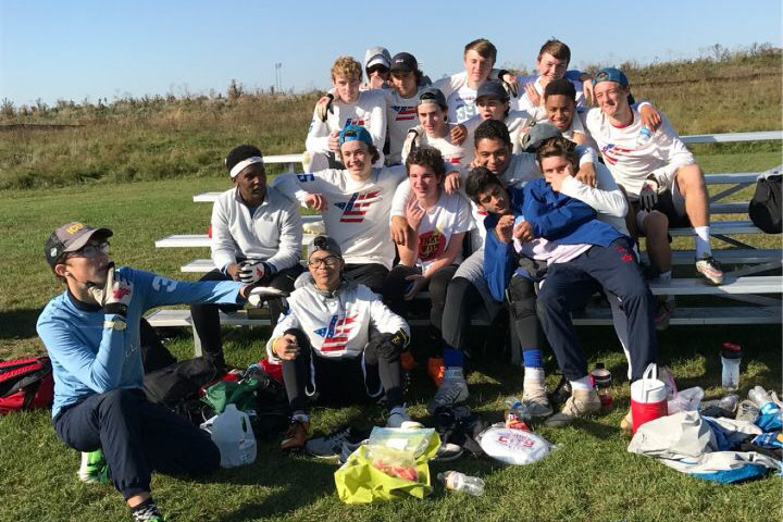 The Iowa City Wings pose for a team photo in Rockford, Illinois.