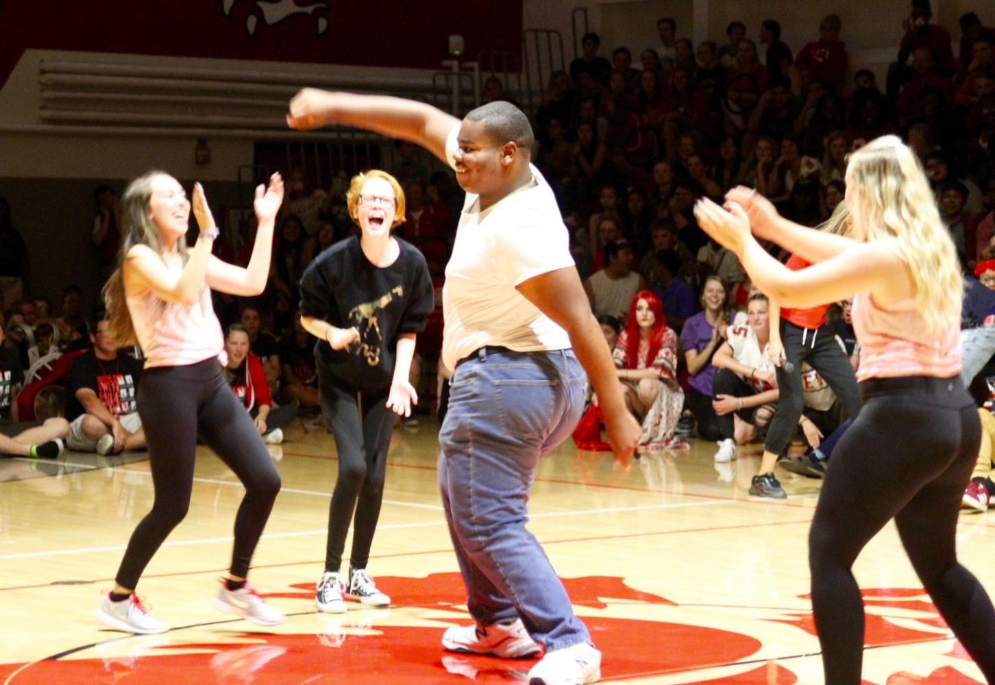 Bob Busts a Move to Win Pep Rally Dance Competition