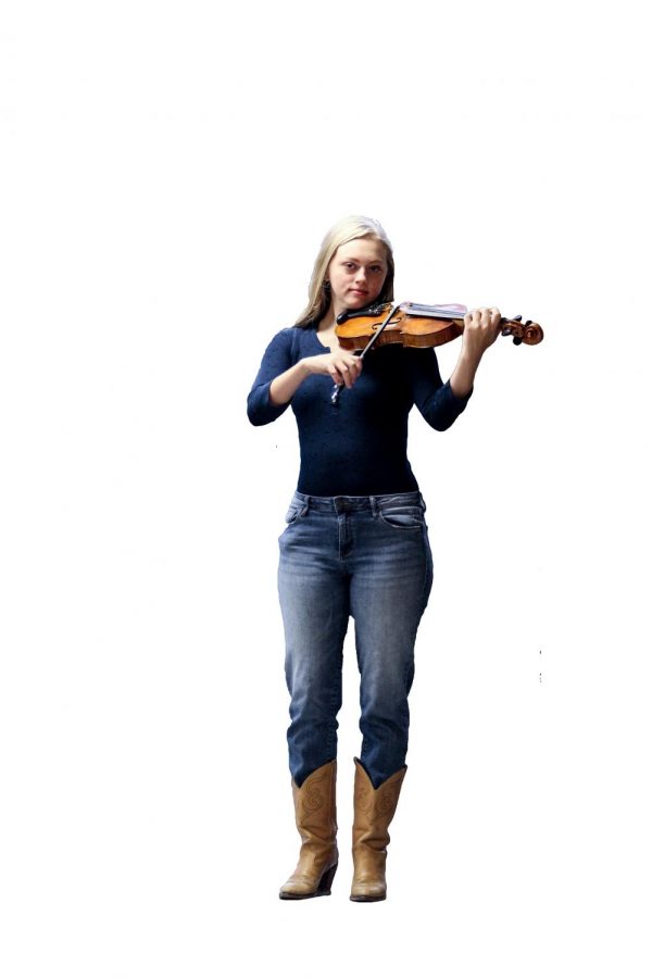 Oriana Ross 19 plays violin.