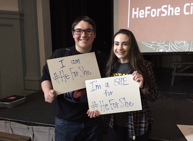 Elias Perez 19 and Marisa Rude 19 attended the clubs first meeting in the Little Theater.