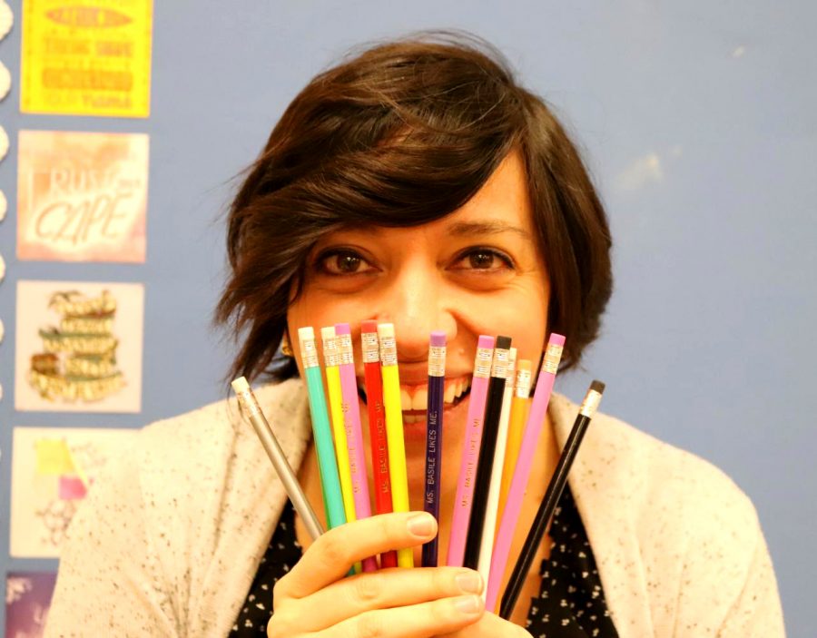 Upon returning from maternity leave Ms Basile gave students special pencils on their birthdays to let them know that someone cares about them.