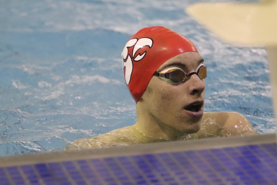 Isaac Weigel 21 is proving a powerhouse on the boys swim team.