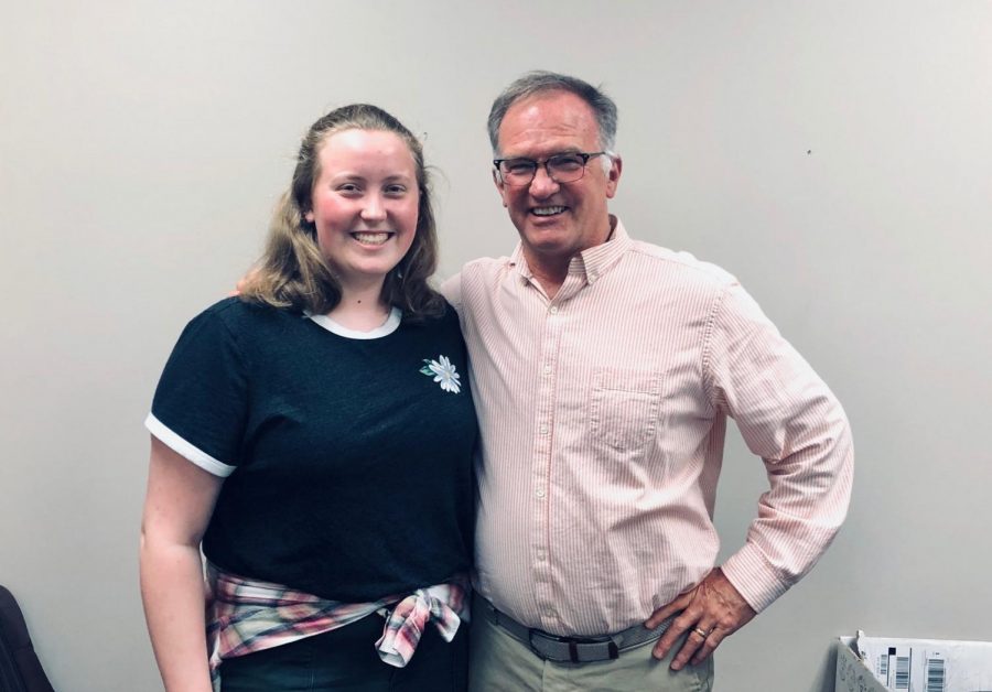 Choir teacher Dr. Greg Grove with Rachel Meehan.