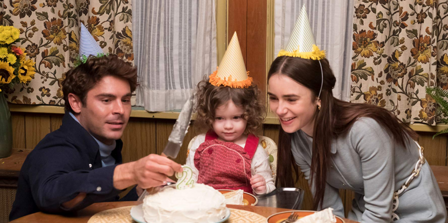 Zac Efron, Lily Collins, and Macie Carmosino in Extremely Wicked, Shockingly Evil and Vile