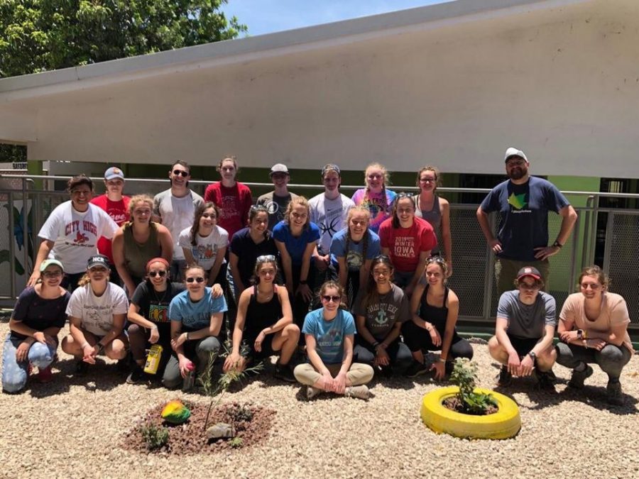 City High students and teachers after doing a landscaping project in Costa Rica.