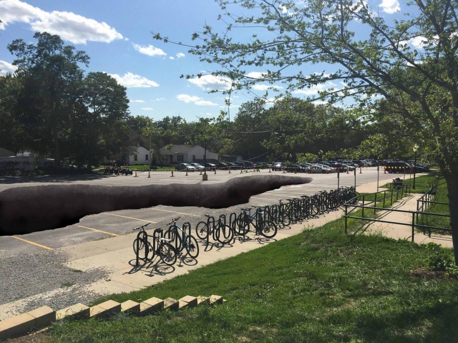 The gaping hole replacing the upper parking lot creates some inconveniences for students.