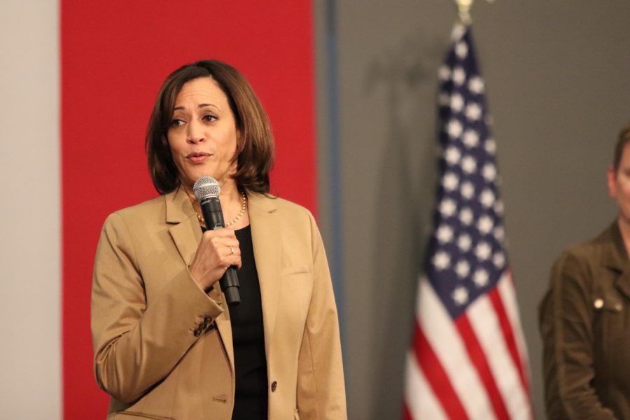 Presidential candidate Kamala Harris held a rally in Iowa City on Tuesday, October 22, 2019. 