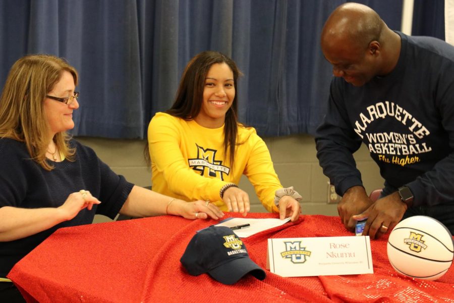 Rose Nkumu 20 signed a Letter of Intent to Marquette University to play basketball.