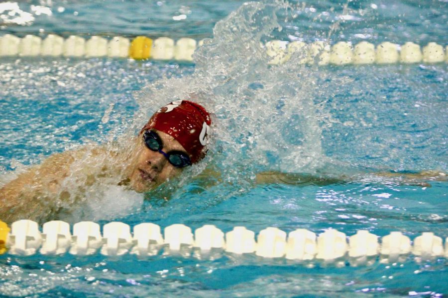 A freestyler during the City-Washington meet.