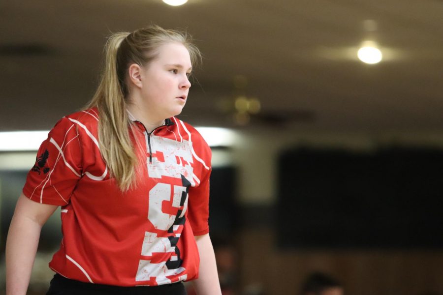 Shaylin Brown 22 bowls during Citys loss to Western Dubuque on Thursday. 