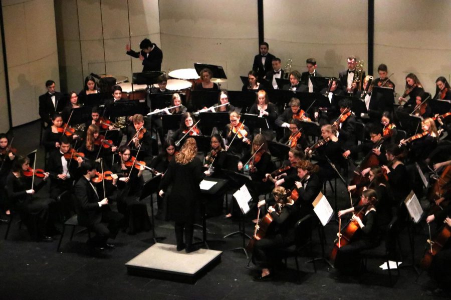 The City High Symphony orchestra joins with members of Wind Ensemble to perform the finale from Dvoraks New World Symphony back in February of 2020.