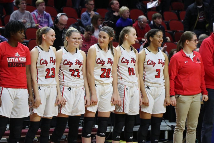 The City High Girls Basketball team lost to Johnston 61-71 during on Thursday March 5, during the semifinals of the state tournament. , 