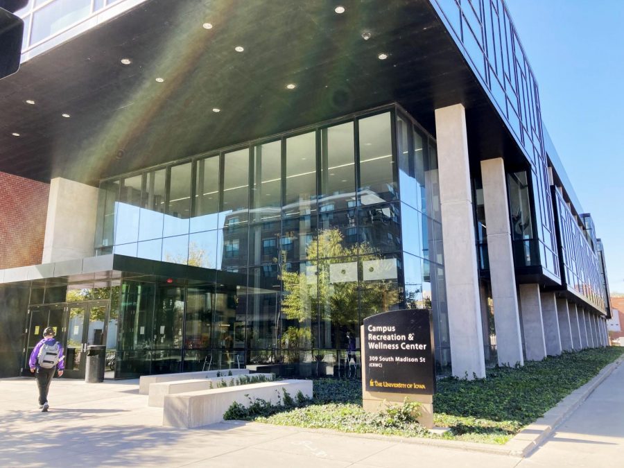 Outside the University of Iowa Recreation and Wellness Center 