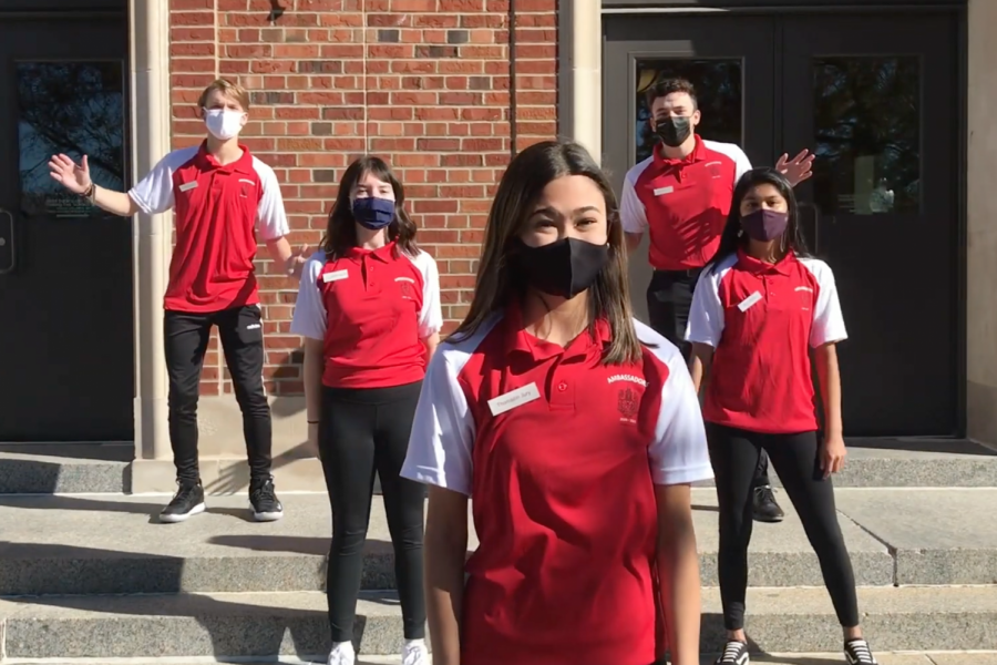 Senior ambassadors Thomazin Jury 21, Maya Warren 21, Ben Cooper 21, Francesca Brown 21, and Noah Hartwig 21 in their video about involvement at City High