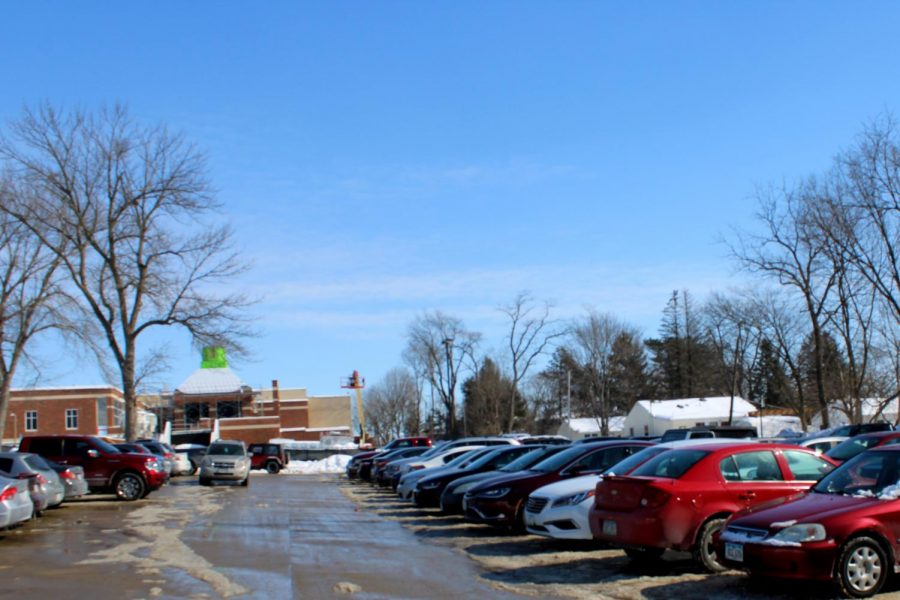 The upper lot, or jock lot, at City High is for juniors and seniors 