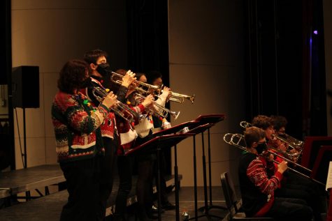 Members of Jazz Ensmble performing at the Winter Show