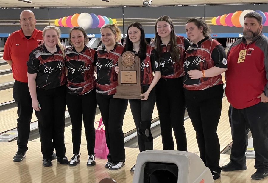 The girls bowling team lost in the quarter finals 228-211.