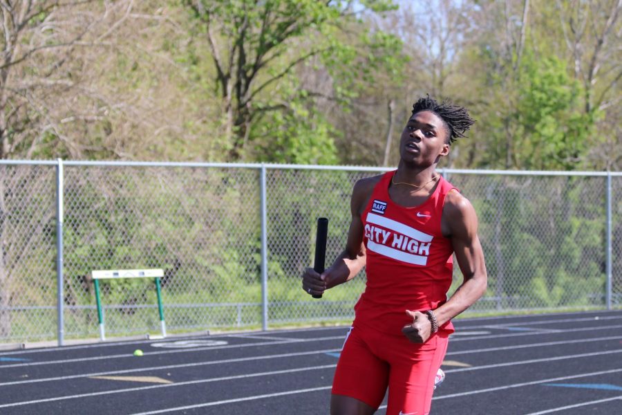 Jovan Harris runs the 400 and has broken two City High school records.