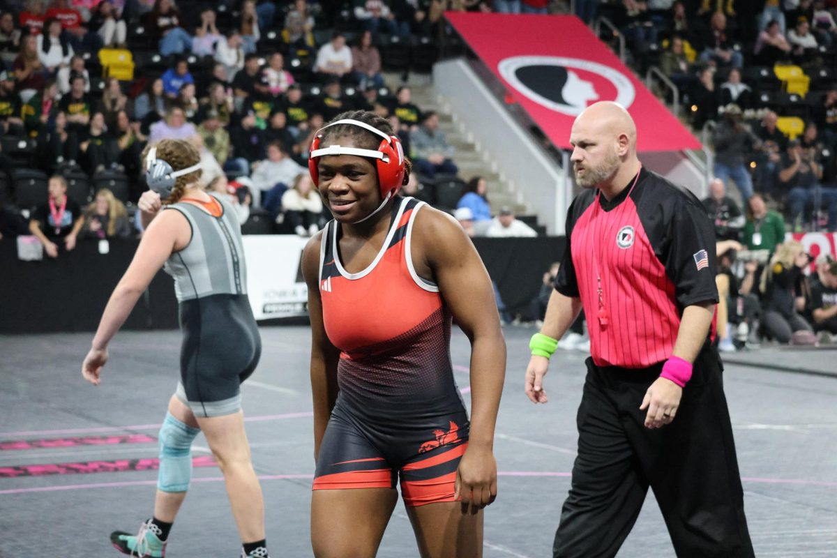 At last year's state meet, Shaona Emmanuel ‘26 placed 3rd. She is on her way to getting her 100th lifetime win. Emmanuel will be competing at the meet at Xtream Arena. 