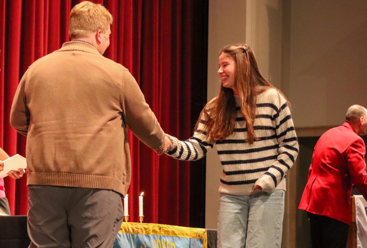 Ella Romero '27 is inducted into the National Honor Society.