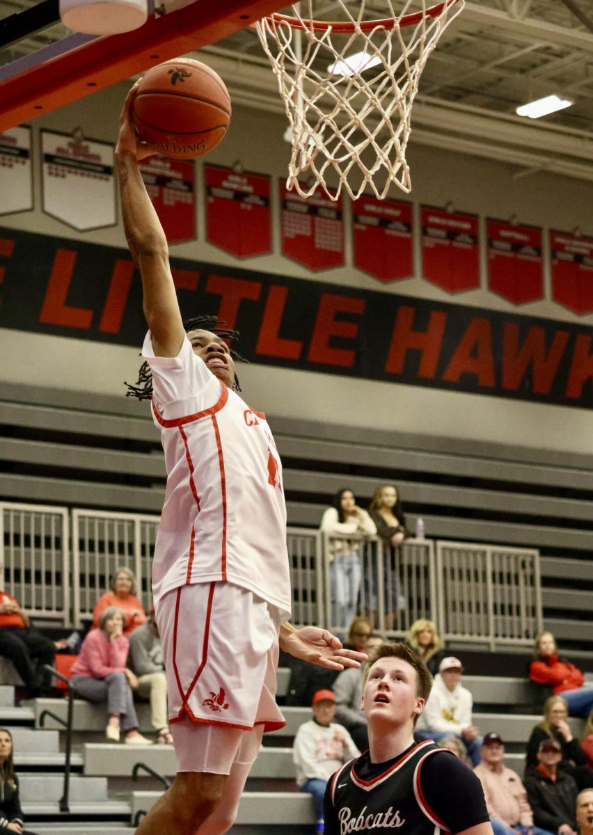 Iyon Harris slams one down in the fourth quarter as City pulled away for a twenty point win.